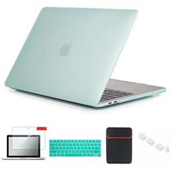 Se7enline 2016/2017/2018/2019 MacBook Pro Case Hard Case Cover Compatible with MacBook Pro 13 inch with Touch Bar A1706/A1989/A2159 with Sleeve,Keyboard Cover, Screen Protector,Dust Plug, Aqua Green