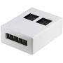 Power Hub 5 USB + 2 AC Charging Station | Built in Surge Protection | Attractive Dependable Table Side Charging Hub | White | Set of 4 Short Cords (Lightning)