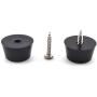 SDTC Tech 16-Pack Rubber Feet with Built in Stainless Steel Washer, Round Non-Slip Furniture Pads (25x20x13mm / D1xD2xH) with Screws for Cutting Board, Electronics, Amps, Cabinet, Chairs etc.