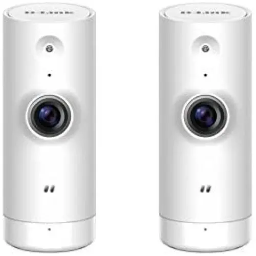 D-Link HD Mini Indoor WiFi Security Camera 2-Pack Cloud Recording, Motion Detection & Night Vision, Works with Alexa (Echo Show/Echo Spot/Fire TV) (DCS-8000LH/2PK-US)