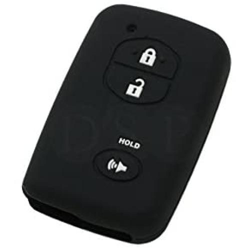 SEGADEN Silicone Cover Protector Case Holder Skin Jacket Compatible with TOYOTA 3 Button Smart Remote Key Fob CV2404 Black