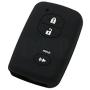 SEGADEN Silicone Cover Protector Case Holder Skin Jacket Compatible with TOYOTA 3 Button Smart Remote Key Fob CV2404 Black
