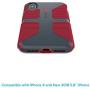 Speck Products CandyShell Grip iPhone Xs/iPhone X Case, Charcoal Grey/Dark Poppy Red