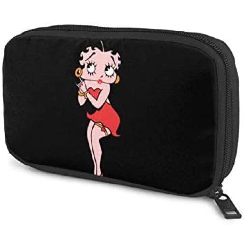 Hxuedan Betty Boop The Data Cable Storage Bag is A Portable and Independent Design SuitableVFor Travelers to Place The Data Cable, Earphone and Electronic Product Data Cable Storage Bag