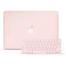 LuvCase 2 in 1 Laptop Case Compatible with MacBook Pro 13'' (2016-2020) +/- Touch Bar A2159/A1989/A1706/A1708 Rubberized Plastic Hard Shell Cover & Keyboard Cover (Rose Quartz)