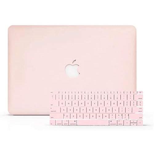 LuvCase 2 in 1 Laptop Case Compatible with MacBook Pro 13'' (2016-2020) +/- Touch Bar A2159/A1989/A1706/A1708 Rubberized Plastic Hard Shell Cover & Keyboard Cover (Rose Quartz)