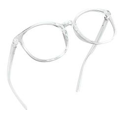 LifeArt Blue Light Blocking Glasses, Anti Eyestrain, Computer Reading Glasses with Spring Hinge, Gaming Glasses, TV Glasses for Women Men, Anti Glare (Transparent, No Magnification)