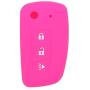 SEGADEN Silicone Cover Protector Case Holder Skin Jacket Compatible with NISSAN 3 Button Flip Remote Key Fob CV4507 Rose