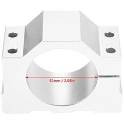 Aluminum CNC Spindle Motor Mount Bracket Clamp with Screws 52mm Diameter, Silver Spindle Mount Bracket