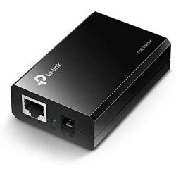 TP-LINK 802.3af Gigabit PoE Injector | Convert Non-PoE to PoE Adapter | Auto Detects the Required Power, up to 15.4W | Plug & Play | Distance Up to 100 meters (328 ft.) | Black (TL-PoE150S)
