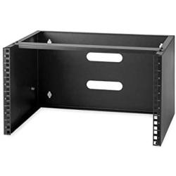 StarTech.com 6U Wall Mount Network Equipment Rack - 14 Inch Deep - 19'' Patch Panel Bracket for Shallow Server Equipment- 44lbs Capacity (WALLMOUNT6), Black