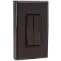 RunLessWire Click for Philips Hue Wireless Dimmer Light Switch, Smart Switch with Battery-Free Installation (Switch, Brown)