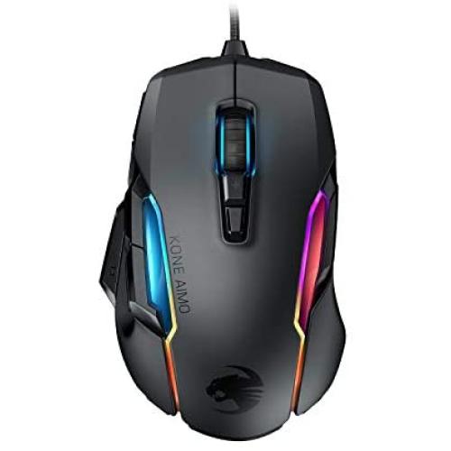 ROCCAT Kone AIMO Gaming Mouse (High Precision, Optical Owl-Eye Sensor (100 to 16.000 DPI), RGB Aimo LED Illumination, 23 Programmable Keys, Designed in Germany) Black (Remastered)