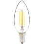 Amazon Basics 60W Equivalent, Clear, Soft White, Dimmable, 15,000 Hour Lifetime, B11 (E12 Candelabra Base) LED Light Bulb | 12-Pack