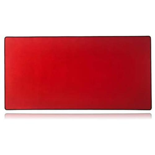 Mega Size Gaming Mouse Pad - Anti Slip Rubber Base - Stitched Edges - Large Desk Mat - 48'' x 24'' x 0.16'' (Mega, All Red)
