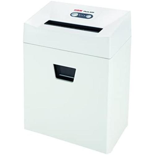 HSM Pure 320 Strip-Cut Shredder; shreds up to 18 sheets; 6.6-gallon capacity