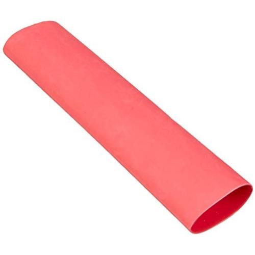 Double Wall Adhesive Lined Marine Grade Heat Polyolefin Shrink Tubing A81474-1'' ID - Red - 6 Inches - 6 Pack