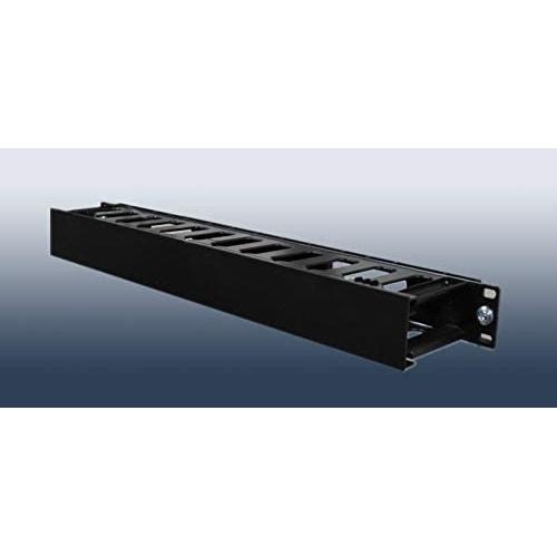 Raising Electronics 1U Horizontal Rack Mount Cable Management Unit with Panel Plastic 19'' Rack Mount