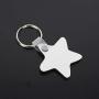 Fbaby 10pcs DIY Sublimation Double-Sided Heat Transfer Keychain Blanks Wooden Hard Board Key Rings White Blank MDF Key Chain for Heat Press (Star)