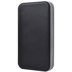 alavisxf xx CD Holder, 72 Capacity CD/DVD Case Holder Portable Wallet Storage Organizer Hard Plastic Protective Storage Holder for Car Travel(72 Capacity, Black 72)