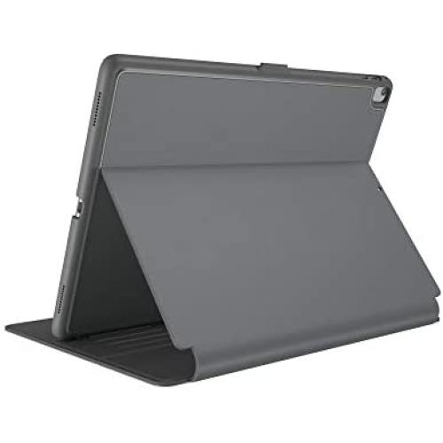 Speck Products Compatible Case for Apple iPad 9.7'' (2017/2018, also fits 9.7'' iPad Pro/Air 2/Air), Balance FOLIO Case/Stand, Stormy Grey/Charcoal Grey