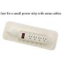 Changsuo Cable Management Box Small White Cable Organizer Box for Extension Cord Power Stripe Surge Protector Wire Management Concealer Organizer Cover Hider for Desktop Home Office Kitchen (White)