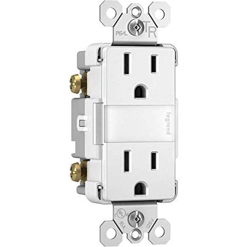 Legrand radiant Adjustable LED Night Light Outlet, Nightlight Electrical Outlets, Tamper Resistant, Safe for Kids, White, NTL885TRWCC6