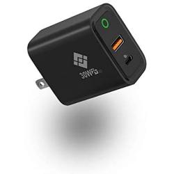 USB C Charger, HonShoop Swift 30W 2 Port Fast Charger for iPhone 12/12 Mini/12 Pro Max, USB C Wall Charger with Foldable Plug, PD Charger for iPhone 11 / X/XR/XS, iPad Pro, Galaxy etc