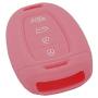 WEIBISS 2pcs 4 Buttons Key Fob Cover Case Protector Shell Remote Jacket Keyless Entry Holder Bag for Hyundai Kona Azera Grandeur IG, Black Pink
