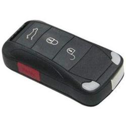 GHXSport Gloss Metallic Red Color Flip Key Remote Key Protection Case for Porsche Cayenne Turbo S GTS V6 V8