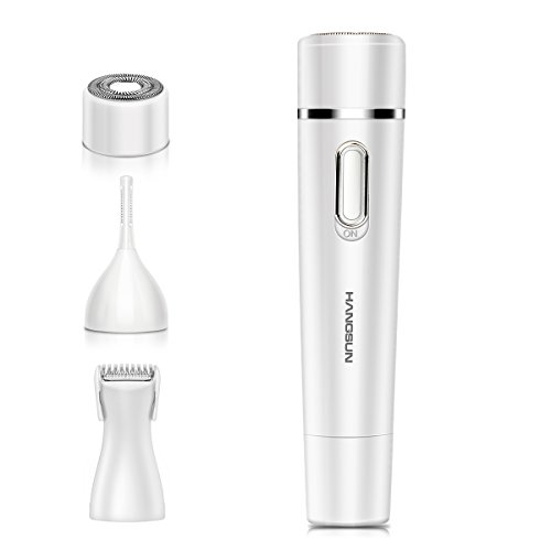 Hangsun Facial Hair Remover for Women, Painless Facial Hair Removal Kit, Portable Lady Shaver F130 3 in 1 with Eyebrow and Bikini Trimmer, for Face, Eyebrow, and Bikini Line Use