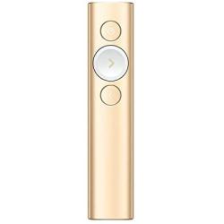 Logitech Spotlight Presentation Remote - Advanced Digital Highlighting with Bluetooth, Universal Presenter Clicker, 30M Range and Quick Charging – Gold
