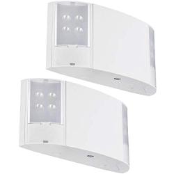 TORCHSTAR LED Emergency Exit Light, Two LED Adjustable Heads Emergency Lighting, Battery Backup, UL-Listed, 120V/277V Input, 2W, High Light Blackout Output for Hallways, Stairways, Pack of 2