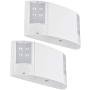TORCHSTAR LED Emergency Exit Light, Two LED Adjustable Heads Emergency Lighting, Battery Backup, UL-Listed, 120V/277V Input, 2W, High Light Blackout Output for Hallways, Stairways, Pack of 2