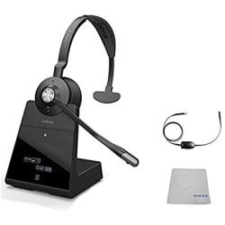 Polycom Compatible Jabra Engage 75 Wireless Headset Bundle with EHS Adapter, 9556-583-125-PLY | PC, MAC, USB, VVX and Soundpoint Phones, Bluetooth, Skype for Business (Mono - EHS - Cloth)