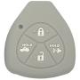 SEGADEN Silicone Cover Protector Case Holder Skin Jacket Compatible with TOYOTA 4 Button Remote Key Fob CV2416 Gray
