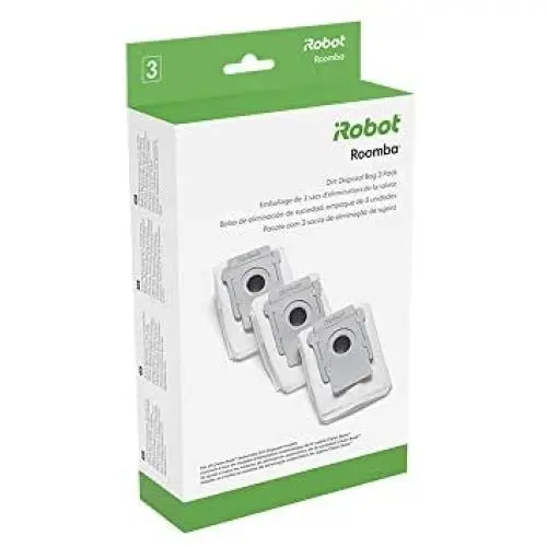 iRobot Authentic Replacement Parts- Clean Base Automatic Dirt Disposal Bags, 3-Pack, Compatible with All Clean Base models, White - 4640235
