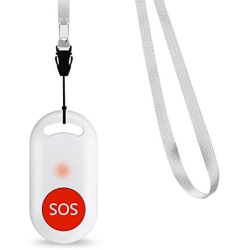 Wireless Caregiver Pager SOS Call Button Nurse Call Alert Caregiver Pager with IP55 Waterproof for Caregiver Alert System Neck Strap Included