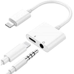 3.5 mm Jack Headphone Adapter Compatible for iPhone 11/11pro/11pro mas Xs/Xs Max/XR/ 8/8 P / 7 Aux Adapter 2 in 1 Accessories Splitter Adaptor Charger Cables & Audio Adapter