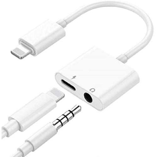3.5 mm Jack Headphone Adapter Compatible for iPhone 11/11pro/11pro mas Xs/Xs Max/XR/ 8/8 P / 7 Aux Adapter 2 in 1 Accessories Splitter Adaptor Charger Cables & Audio Adapter