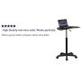 Flash Furniture Black Sit to Stand Mobile Laptop Computer Desk