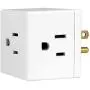GE 3 Plug, 5 Pack, Wall Tap, Adapter, Grounded Outlet, Access Design, Indoor Use Only, Ul Listed, White, 41870