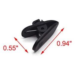 Antrader Clips for Earphone Wire, 360 Degree Rotate Headphone Wire Clothing Clip Black-Clips onto Your Clothing to Keep Cord in Place, Pack of 10