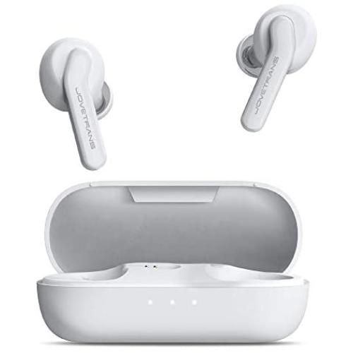 JoveTrans Lite Translator Earbuds, Portable Language Translator Device for On-The-Go Wireless Translation (White)