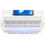 Azpen Dockall D108 - Qi Wireless Fast Charging Docking Station with Upgraded Bluetooth Speaker System White Color, Glossy White