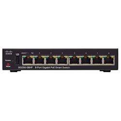 Cisco SG250-08HP Smart Switch with 8 Gigabit Ethernet (GbE) Ports plus 45W PoE, Limited Lifetime Protection (SG250-08HP-K9-NA)