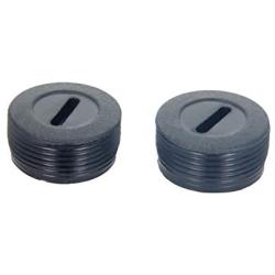Fielect Carbon Brush Holder Caps 17mm O.D. 7.7mm Thickness Motor Brush Cover Plastic Fitting Thread Black 2Pcs