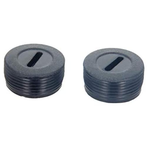 Fielect Carbon Brush Holder Caps 17mm O.D. 7.7mm Thickness Motor Brush Cover Plastic Fitting Thread Black 2Pcs