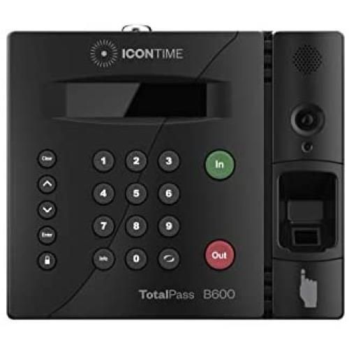 TotalPass B600 Biometric Fingerprint Employee Time Clock | 100% Identity Verification on Every Punch | Connect via USB, Network, Wi-Fi or Web | No Monthly Fees