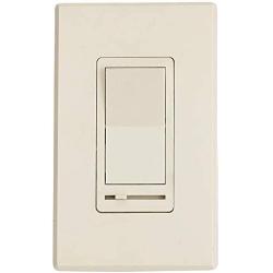 Hamilton Hills LED Dimmer Switch with Faceplate Cover | Magnetic Low Voltage Dimmable Electrical Light Switch for LED Lights in Wall Include Wallplate Almond